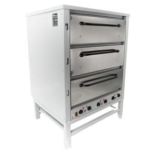 Хлебопекарная ярусная печь ХПЭ-500 (нерж.) в обрешетке